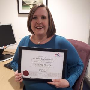 Chartered status for general manager, Jo Speed